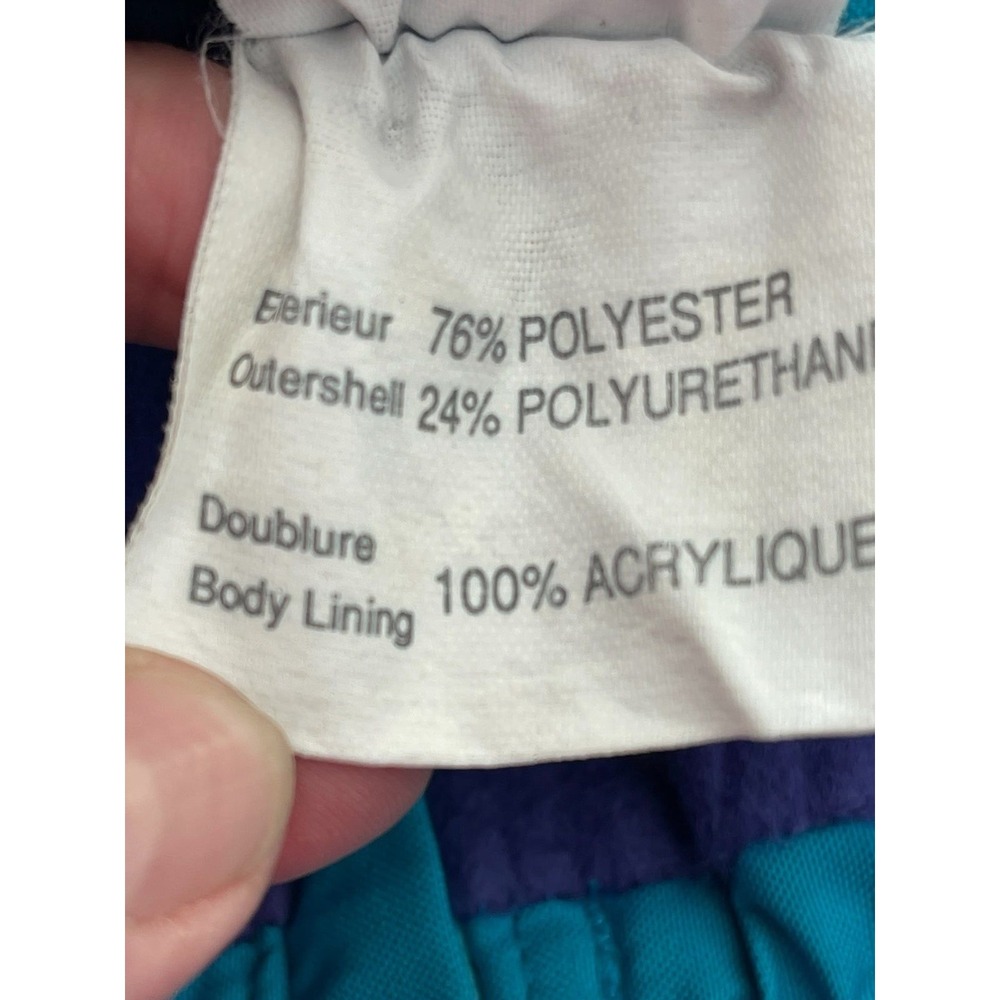 La Mode Des Montagnes snow pants teal and purple size Small (4-6) - Picture 7 of 7